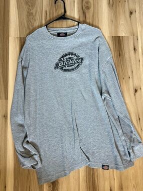 Vintage Dickies Gray Long Sleeve Waffle Tee Thermal